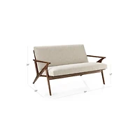 Cavett Wood Frame Loveseat