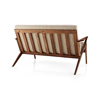 Cavett Wood Frame Loveseat