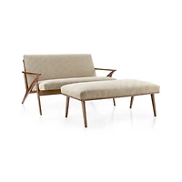 Cavett Wood Frame Loveseat