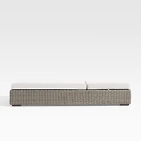 Abaco Resin Wicker Outdoor Chaise Lounge with Natural Sunbrella ® Cushion