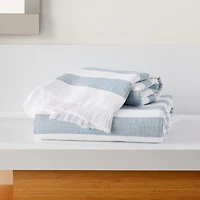 Organic Cedros Blue Hammam Hand Towel