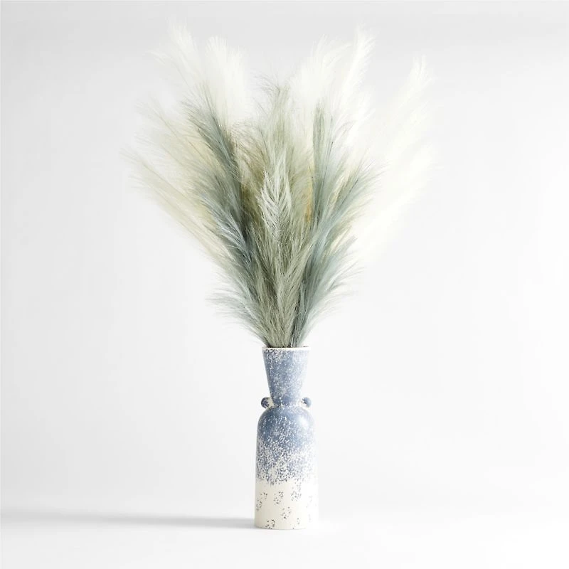 Faux Dusty Blue Pampas Grass Stem