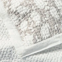 Celeste Cotton Light Beige Floral Full/Queen Quilt