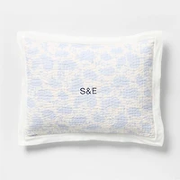 Celeste Cotton Light Blue Floral Standard Bed Pillow Sham