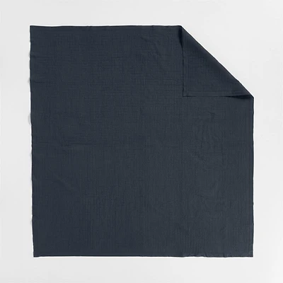 Celeste Organic Cotton Midnight Navy Blue Full/Queen Quilt