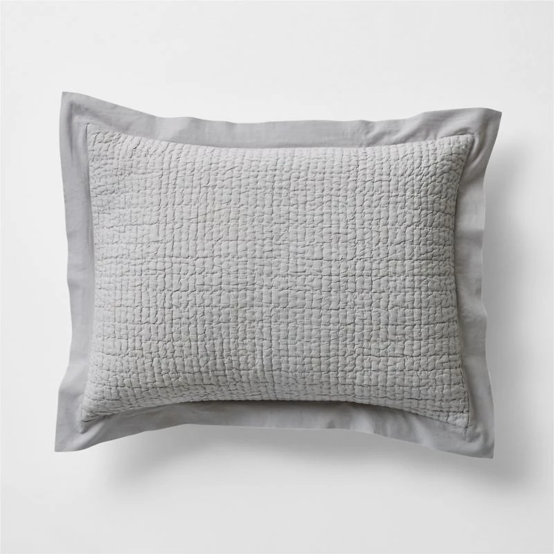 Celeste Grey Organic Cotton Standard Sham