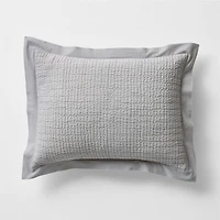 Celeste Grey Organic Cotton Standard Sham