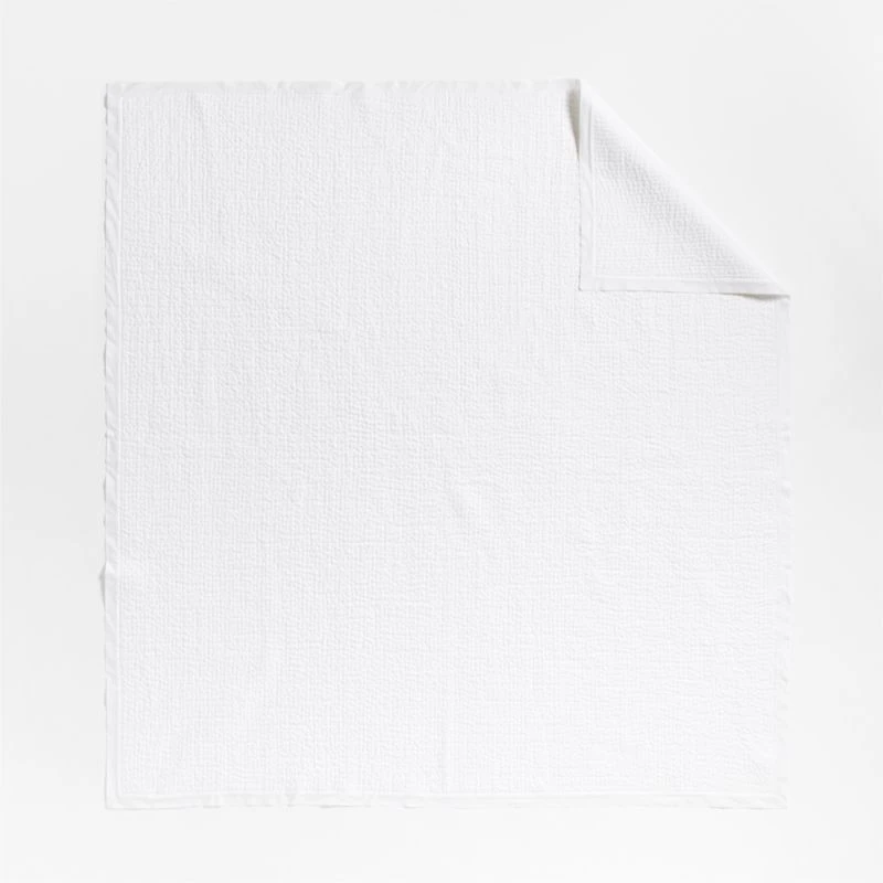 Celeste White Organic Cotton Quilt Full/Queen