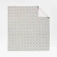 Celeste Organic Cotton Blue Vine Print Full/Queen Quilt