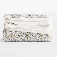 Celeste Organic Cotton Blue Vine Print Full/Queen Quilt