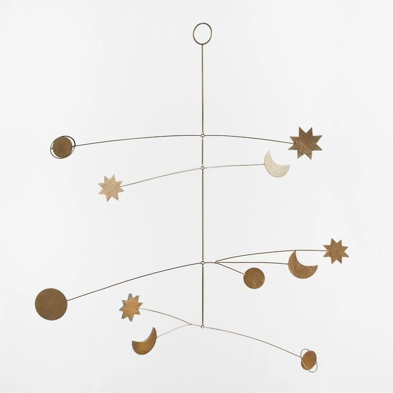 Brass Celestial Metal Baby Nursery Mobile