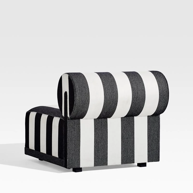 Cerca Striped Armless Outdoor Lounge Chair