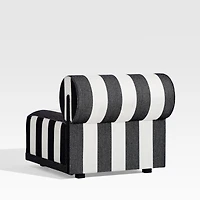 Cerca Striped Armless Outdoor Lounge Chair