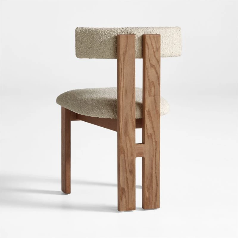 Ceremonie Natural Boucle Dining Chair by Athena Calderone