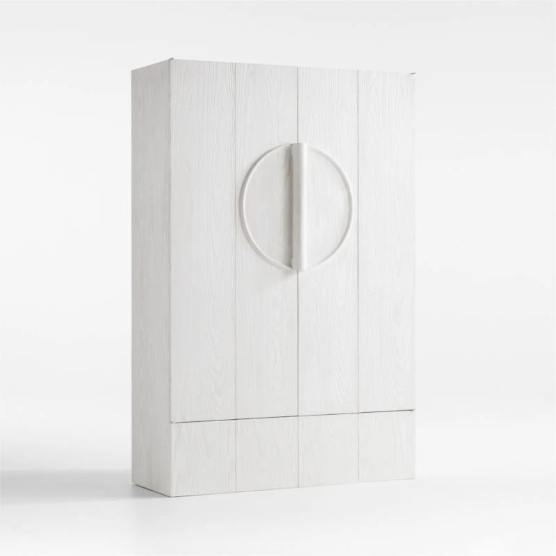 Chalot Bleached Wood 2-Door Storage Cabinet by Leanne Ford