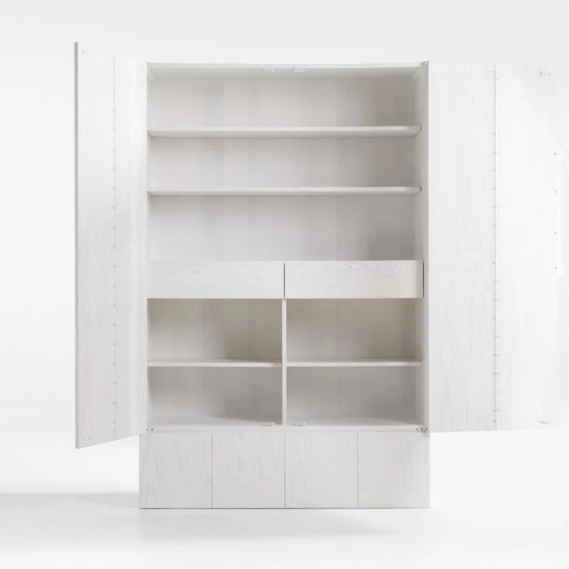 Chalot Bleached Wood 2-Door Storage Cabinet by Leanne Ford