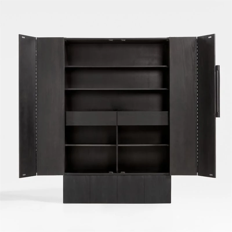 Chalot Ebonized Wood 2-Door Storage Cabinet by Leanne Ford