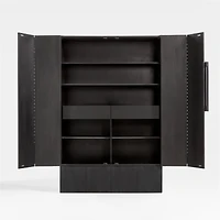 Chalot Ebonized Wood 2-Door Storage Cabinet by Leanne Ford