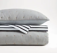 Chambray Grey Kids Twin Quilt
