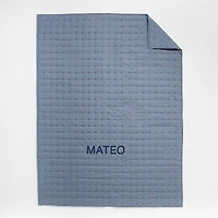 Classic Chambray Ashen Blue Organic Cotton Kids Full/Queen Quilt