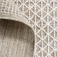 Chamonix Performance Wool-Blend Handwoven Light Brown Area Rug 6'x9'