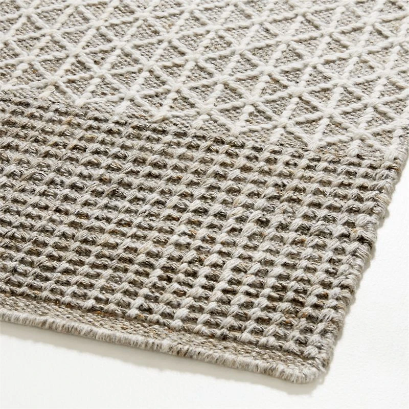 Chamonix Performance Wool-Blend Handwoven Light Brown Area Rug 6'x9'