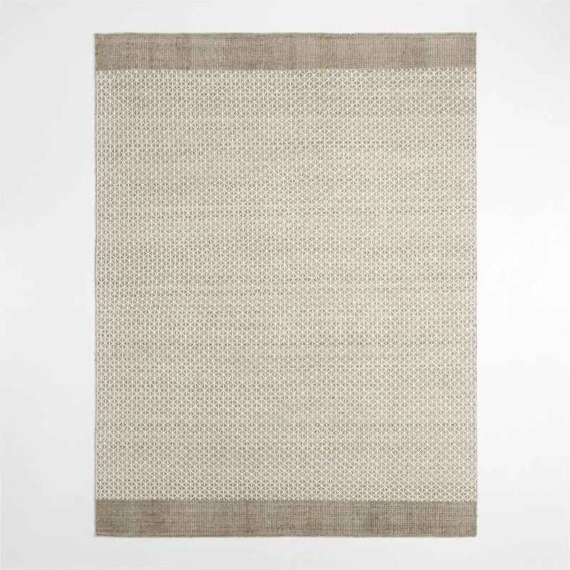 Chamonix Performance Wool-Blend Handwoven Light Brown Area Rug 6'x9'