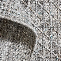 Chamonix Performance Wool-Blend Handwoven Teal Blue Area Rug 8'x10'