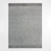 Chamonix Performance Wool-Blend Handwoven Teal Blue Area Rug 8'x10'