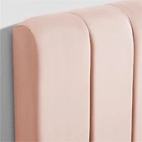Channel Velvet Pink Twin Wall-Mounted Headboard