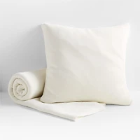 Chantilly Pampas Ivory Knit 23"x23" Throw Pillow Cover