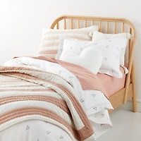 Faded Kids Organic Full/Queen Clay Geometric Quilt by Leanne Ford