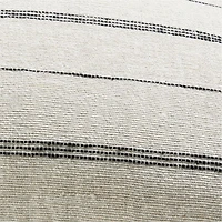 Chatou Organic Cotton Arctic Ivory Stripe 36x16 Throw Pillow Cover