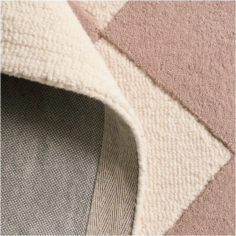 Checkerboard Purple Wool Kids Area Rug 8'x10'