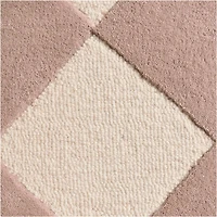 Checkerboard Purple Wool Kids Area Rug 8'x10'