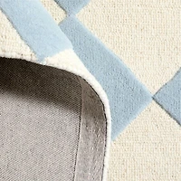 Checkerboard Wool Kids Area Rug 5'x8
