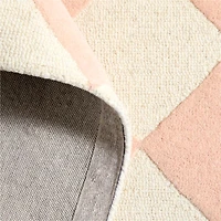 Checkerboard Wool Kids Area Rug 6'x9