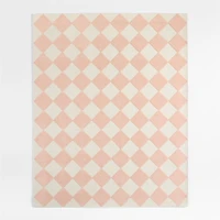 Checkerboard Wool Kids Area Rug 6'x9
