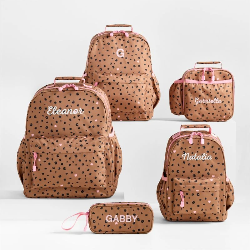 Cheetah Hearts Soft Kids Pencil Case