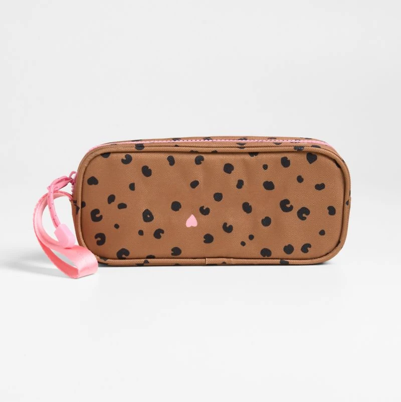 Cheetah Hearts Soft Kids Pencil Case
