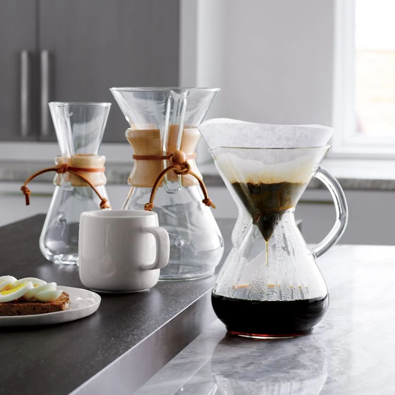 Chemex ® -Cup Glass Pour-Over Coffee Maker with Natural Wood Collar