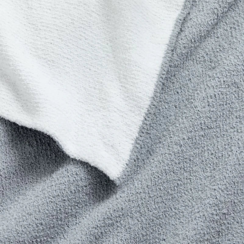 Reversible Mist Blue Chenille Kids Blanket