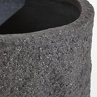 Chesil Large Black Slate Faux Stone Planter