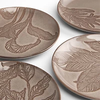 Chestnut Botanical Plates Appetizer Plates, Set of 4