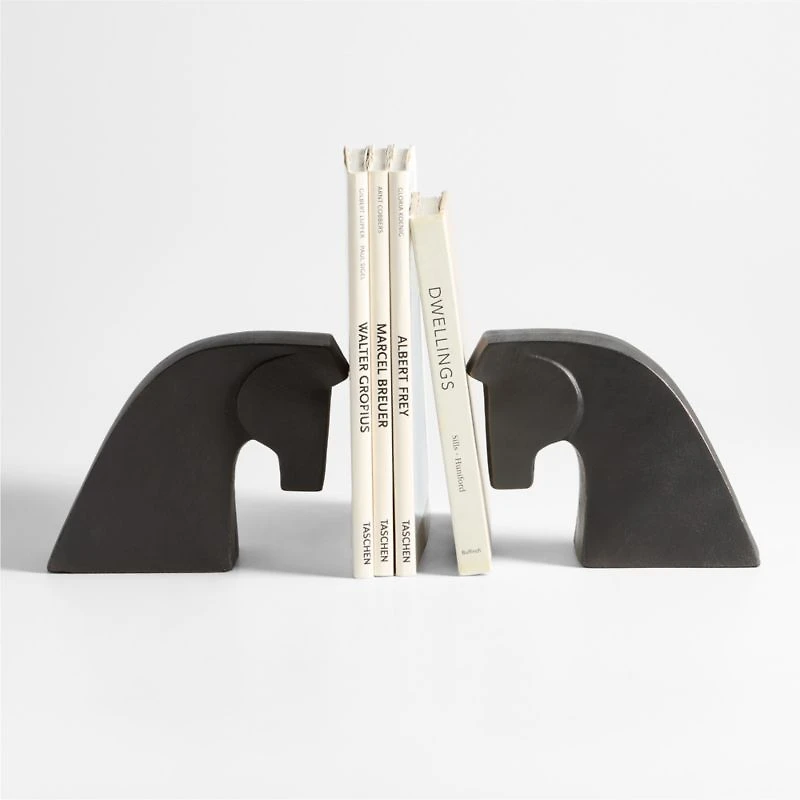 Cheval Cast Iron Horse Bookend, Set of 2