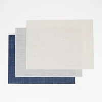 Chilewich ® Rectangular Charm Navy Blue Easy-Clean Vinyl Placemat