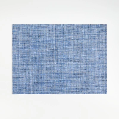 Chilewich ® Rectangular Crepe Blue Easy-Clean Vinyl Placemat