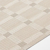 Chilewich® Natural Taupe and Calm Beige Rectangular Tile Easy-Clean Vinyl Placemat