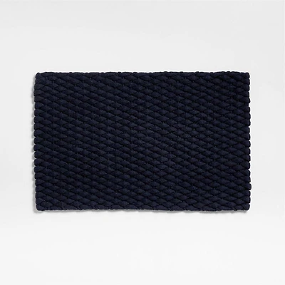 Chunky Weave Performance Navy Blue Indoor/Outdoor Doormat 18"x30"