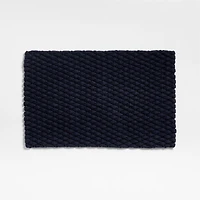 Chunky Weave Performance Navy Blue Indoor/Outdoor Doormat 18"x30"